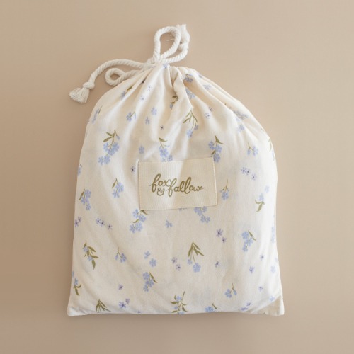 Forget-Me-Not Organic Fitted Cot Sheet | Forget-Me-Not Organic Fitted Cot Sheet