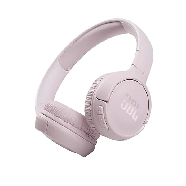 JBL Tune 510BT - Bluetooth headphones with up to 40 hours battery, microphone for call, foldable and comfortable, Android and iOs compatible (Rose) - Rose - headphones