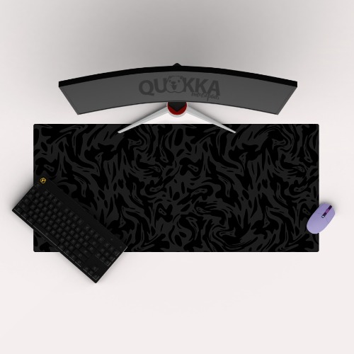 Abstract Shapes Mousepad Deskmat - 80x40cm / 2mm / Black Stitched