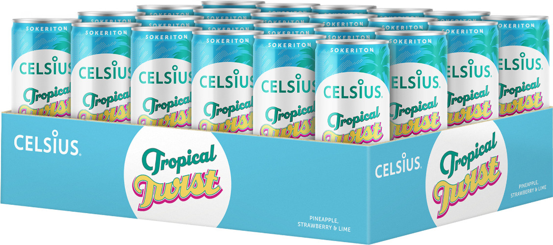 Celsius Tropical Twist - Strawberry, Pineapple, Lime