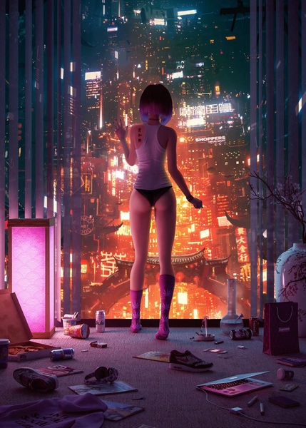 'Lonely Girl' Poster by Na0hArt | Displate