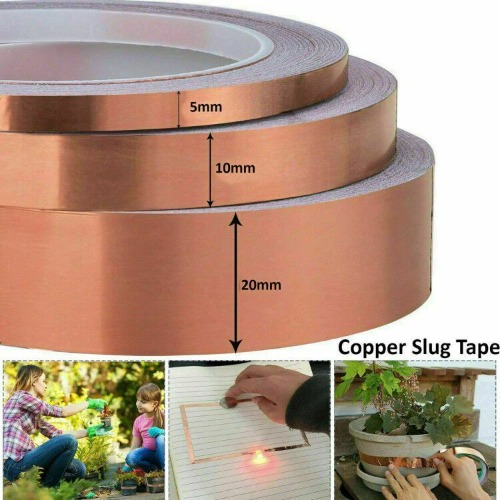 DIY Adhesive Conductive Copper Slug Roll Tape Repellent Guitar Pickup EMI Shield