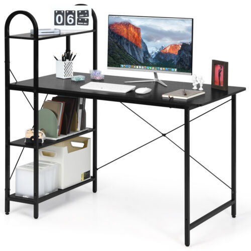 Computer Desk Laptop Workstation Reversible Table w/Shelf Study Home Office Desk  | eBay