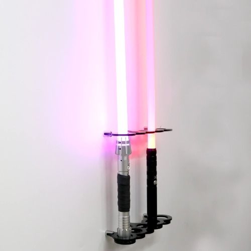 WANLIAN lightsaber stand lightsaber wall mount lightsaber display stand wall mount acrylic lightsaber display bracket compatible with most lightsabers – including screw hardware (Black 5 holes)