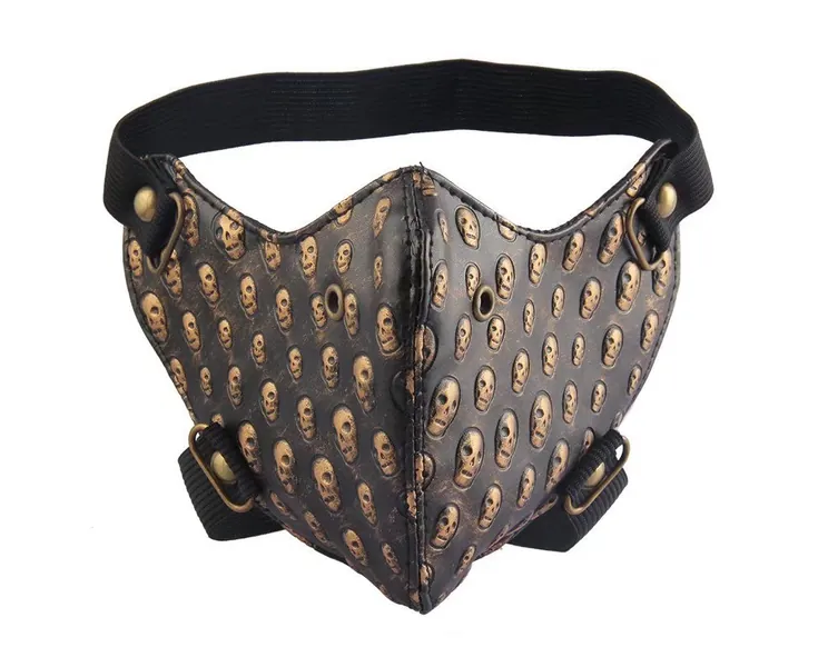 Shengbili Locomotive Riding Mask Outdoor Sun and Dust Protection Face Mask for Men and Women Personality Skull Design Mask