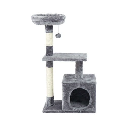 Cat Tree House 3 Tier Scratching Post - Gray