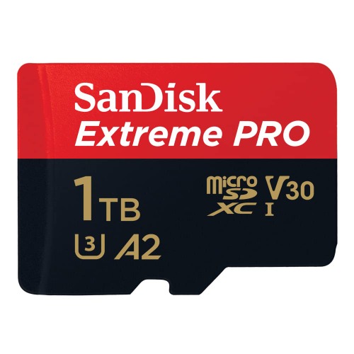 SanDisk 1TB Extreme PRO microSDXC Card + SD Adapter + RescuePRO Deluxe, up to 200MB/s, with A2 App Performance, UHS-I, Class 10, U3, V30, Black (SDSQXCD-1T00-GN6MA) - Extreme PRO