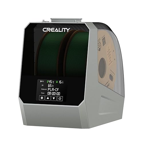 Creality Space Pi Filament Dryer Plus - Dual-Spool 3D Printer Filament Dryer Box with Adjustable Temp 45℃-70℃, 360° Heating & Real-Time Monitoring, 0-48H Timer,Compatible with PLA/ABS/PETG