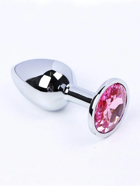 Anal Plug Stainless Steel Butt Plug Pink Gemstone Sex Anal Toys For Woman Dildo Adult Games Size M