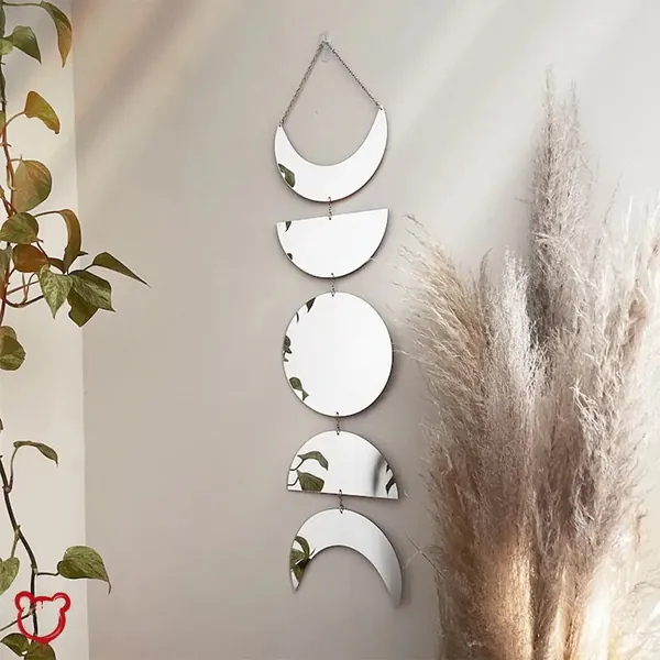 Acrylic Sun Moon Wall Mirror