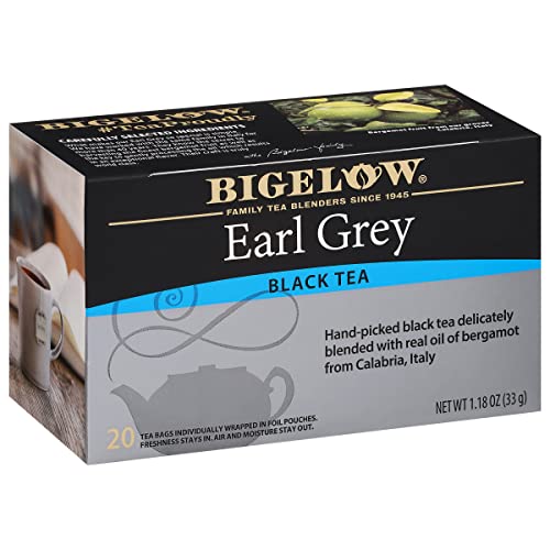 Bigelow, Earl Grey Tea (Caffeinated), 20 Count - Earl Grey - 20 Count (Pack of 1)