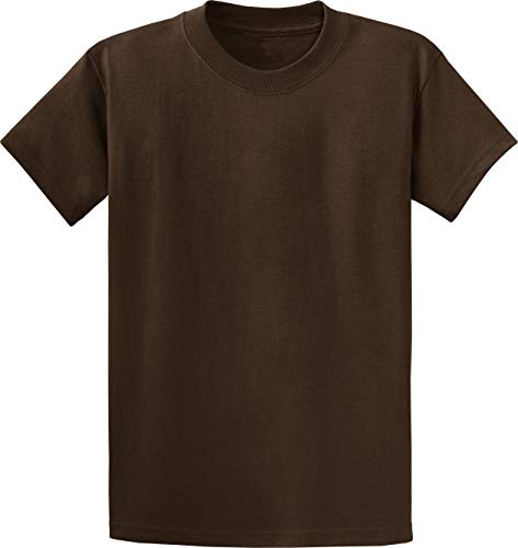 Cotton T-Shirt Plain Tee Brown