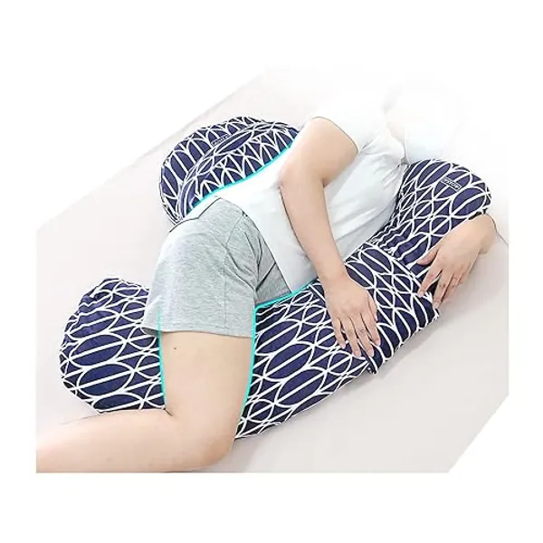 Mybow BBL Pillow After Surgery for Butt Sleeping Wedge Pillow Set BBL Body Pillow with Back Support Lumbar Side Sleeper Brazillian Butt Lift Recovery Cushion Comfort Pillow (Navy Blue)