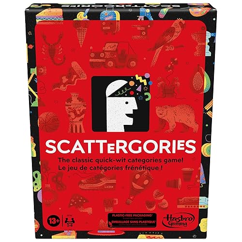 Scattergories Classic Game, Party Game for Adults and Teens Ages 13 and Up, Board Game for 2+ Players (English & French)