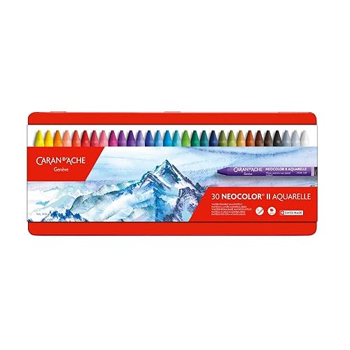 Caran d'Ache Classic Neocolor II Water-Soluble Pastels, 30 Colors - 30 Colors