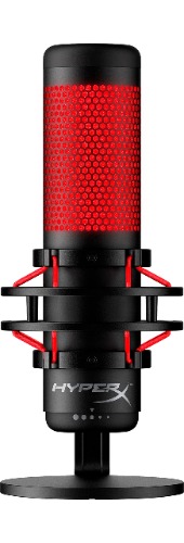 HyperX 4P5P6AA QuadCast – Standalone Microphone for streamers, content creators and gamers PC, PS4, and Mac, Black