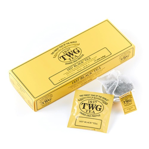 TWG Tea | 1837 Black Tea. Miscela di tè nero in 15 sacchetti di cotone cuciti a mano. Confezione regalo da 37,5 g
