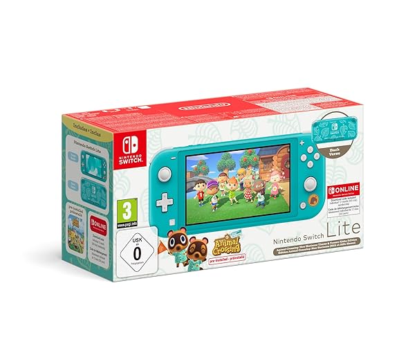 Nintendo Switch Lite - Consola Azul Turquesa + Animal Crossing + 12 meses NSO