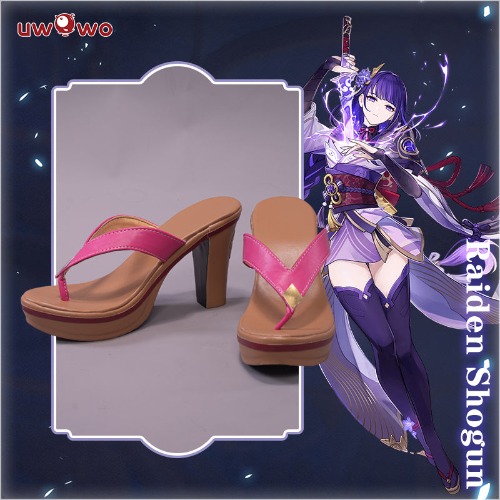 Uwowo Game Genshin Impact Inazuma Baal Raiden Shogun Cosplay Shoes - 40