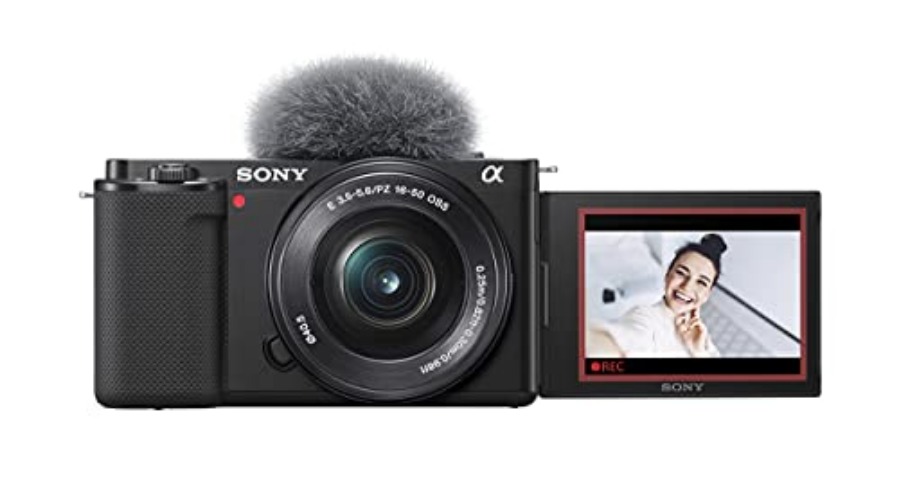 Sony Alpha ZV-E10 - APS-C Interchangeable Lens Mirrorless Vlog Camera Kit - Black (Renewed) - Black - w/ Accessory Kit - w/ Accessory Kit