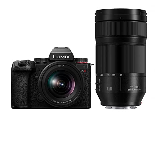 Panasonic LUMIX S5II Mirrorless Camera (DC-S5M2KK) with LUMIX S Series 70-300mm Lens (S-R70300) - w/ 20-60mm - w/ 70-300mm F4.5-5.6