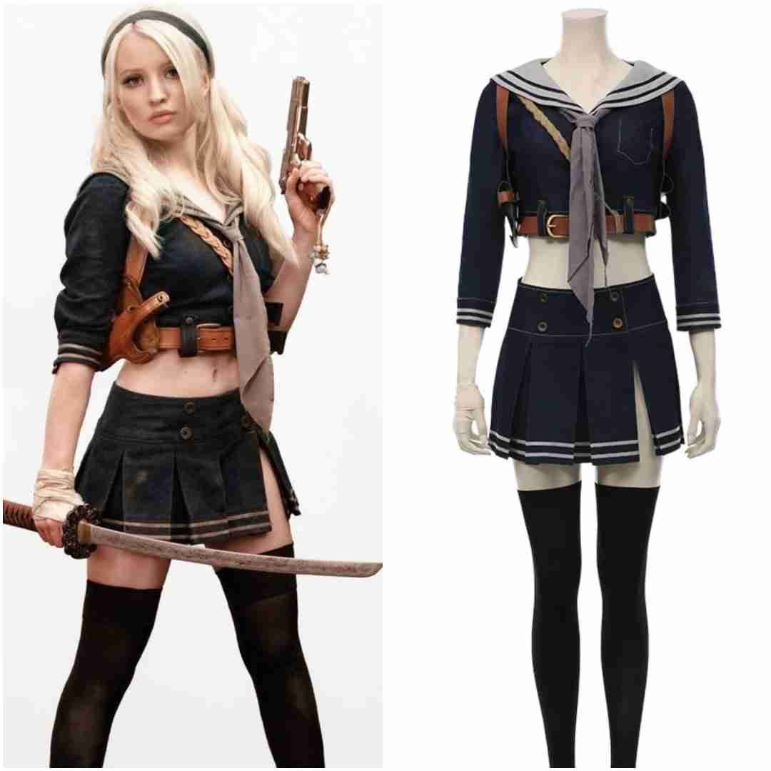 Emily Browning Cosplay Costume Baby Doll Outfit