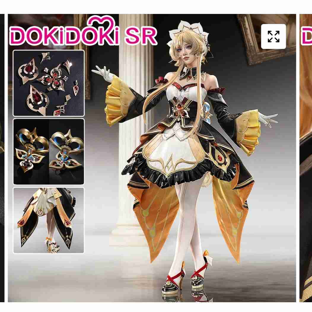 【Ready For Ship】【Size S-XL】DokiDoki-SR Game Genshin Impact Cosplay Sandrone Costume Marionette Song of the Welkin Moon Nod Krai Fatui Harbingers Halloween | 【PU Version】Costume Only-M-Ready For Ship