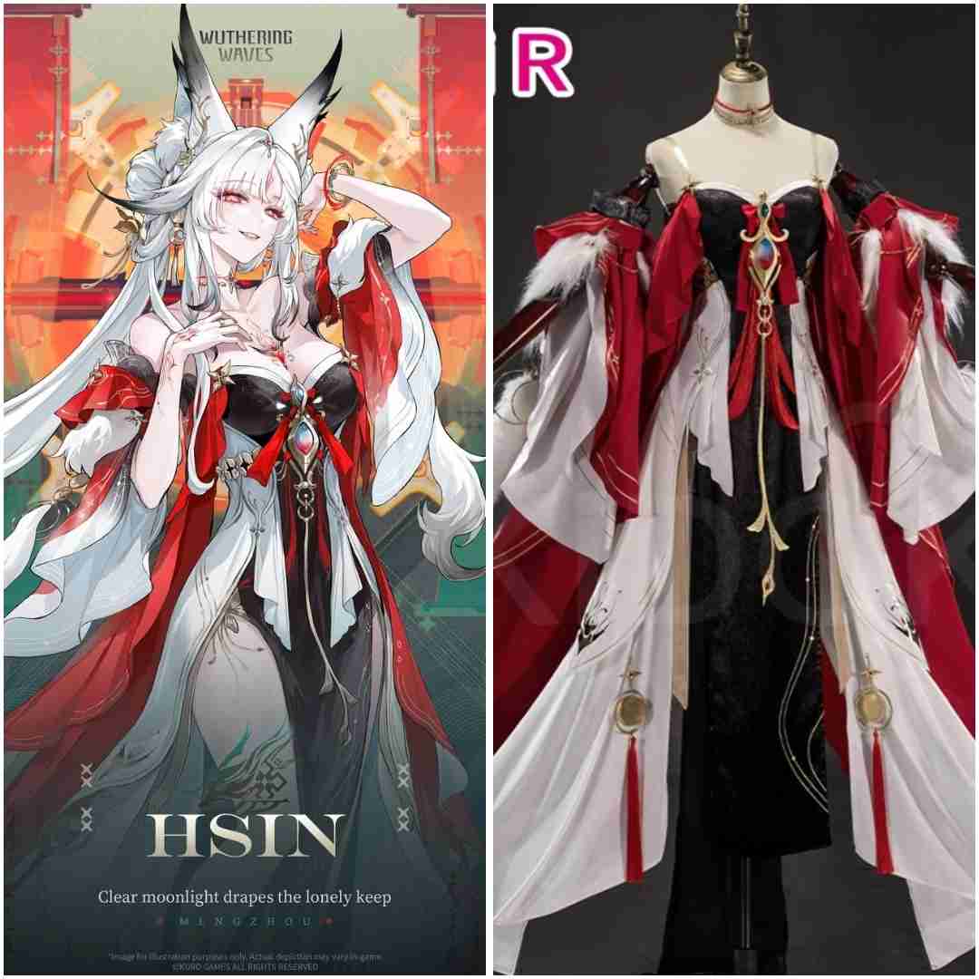 【Size S-2XL】DokiDoki-R Game Wuthering Waves Cosplay Hsin Costume