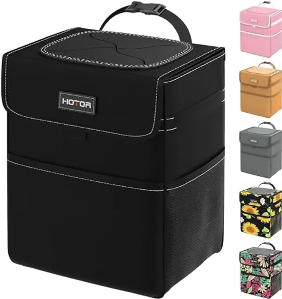HOTOR Car Trash Can - Leak-Proof Car Organizer and Storage Bag for The Back/Front/Console of Any Cars,Sedans, SUVs & Trucks Easy-to-Install Car Accessory Interior