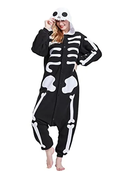 Magicalani Adult Onesie Pajamas - Unisex Halloween Animal Costume Sleepwear for Men & Women - Comfy & Fun Cosplay Outfit