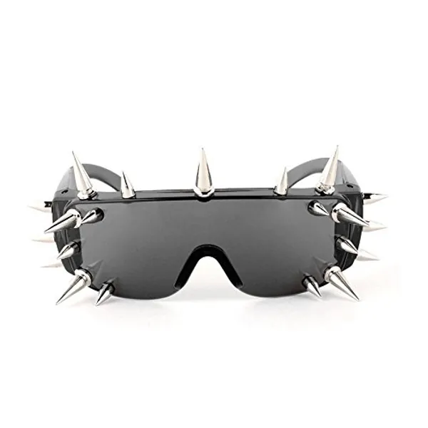 mincl/Punk Rocker Large Shield Spike Fashion Novelty Club Sunglasses