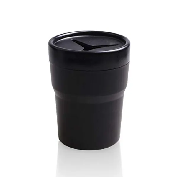 FIOTOK Car Trash Can with Lid, Mini Auto Garbage Can Leakproof Vehicle Trash Bin Fits Cup Holder in Console or Door for Automotive Car, Home, Office, Kitchen, Dinning Room 2 Packs