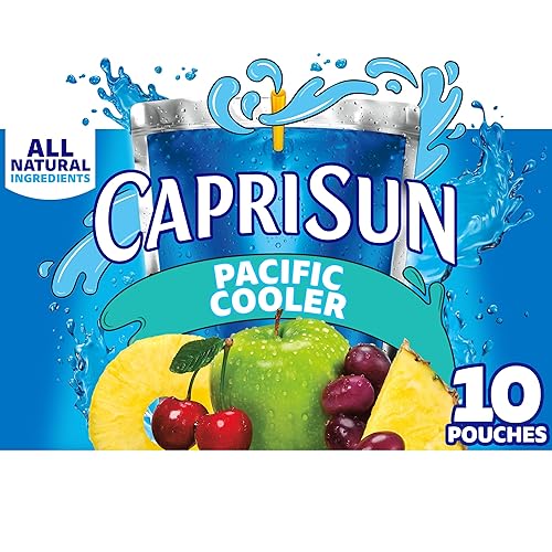 Capri Sun Pacific Cooler Mixed Fruit Flavored Juice Drink Blend, 10 ct Box, 6 fl oz Pouches - 6 Fl Oz (Pack of 10)