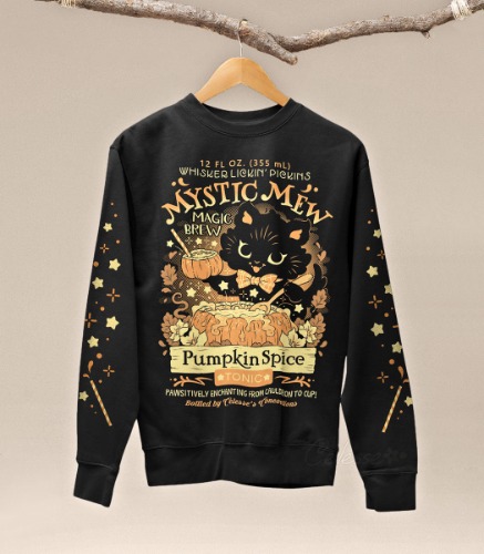 Mystic Mew Pumpkin Spice Tonic Sweatshirt (PREORDER) | large