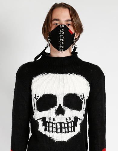 PIERCING FACE COVER | BLACK