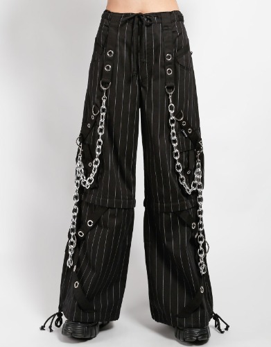 GODFATHER CHAIN PANT | Medium / BLACK/WHITE STRIPE