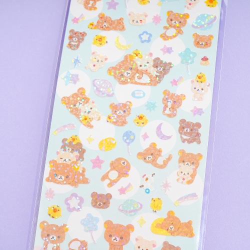Rilakkuma Galaxy Holographic Glitter Stickers | Default Title