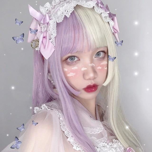 Split Lavender Blonde Wig | Default Title