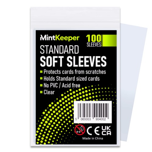 MintKeeper - Standard Soft Trading Card Sleeves Clear - Penny Sleeves Pokemon/MTG Size (1 Pack)
