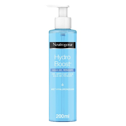 Neutrogena Hydro Boost Aqua Gel Reiniger, effectieve hydraterende lichte gelformule met hyaluronzuur en glycerine, 200 ml