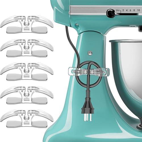 REIKOT Upgraded Cord Organizer | Organization and Storage for Kitchen Appliances,Cord Keeper,Cord Wrapper,Cord Holder for Air Fryer,Coffee Maker,Blender,Toaster,Table Lamps Cord,5Pcs - 5Pcs