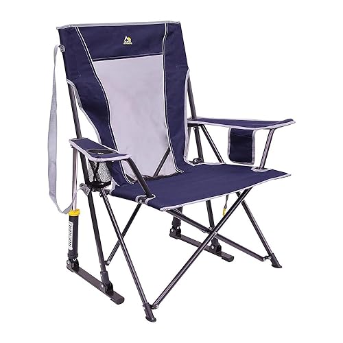 GCI Outdoor Rocker Camping Chair - Comfort Pro Rocker - Royal Blue