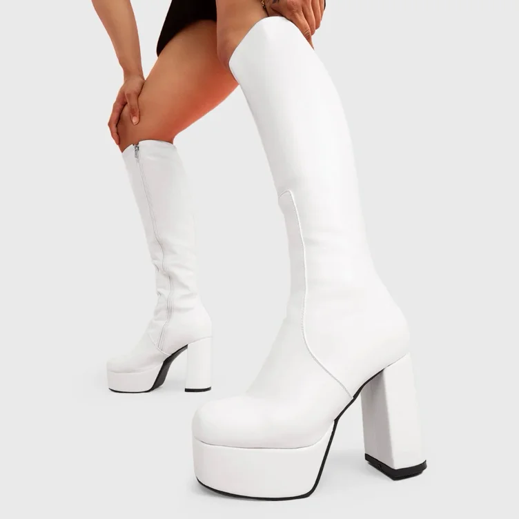 Whatta Showdown Wide Calf Platform Knee High Boots | UK 6