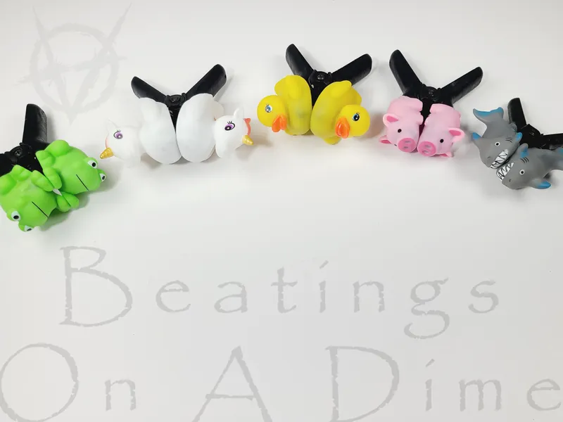 Kinky Nipple Clamps - Rubber Duck Sex Toy - OOAK Merchandise - Handmade Bondage - Unique BDSM - Pet Play Fetish - Dungeon Punishment