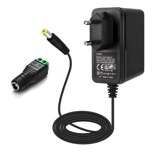 EFISH 12V 2A 24W Adaptateur d'alimentation du Transformateur,pour 12V Les appareils ménagers,CCTV Camera,Keyboard,Routers,Hubs,LED Strips,Telekom,T-COM,Speedport,Radiowecker,Scanner,CE Approuve