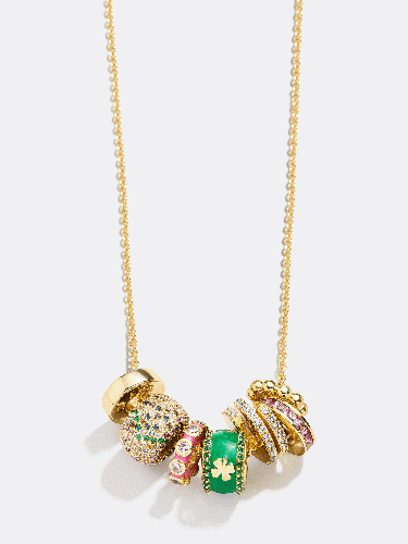 Custom Bead Charm Necklace - Gold | Default Title