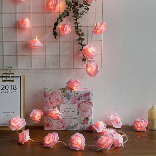 String Rose Flower Fairy Lights