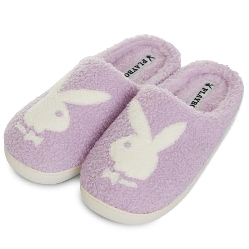 Playboy Mens and Womens Slippers - Light Purple -540 - Small