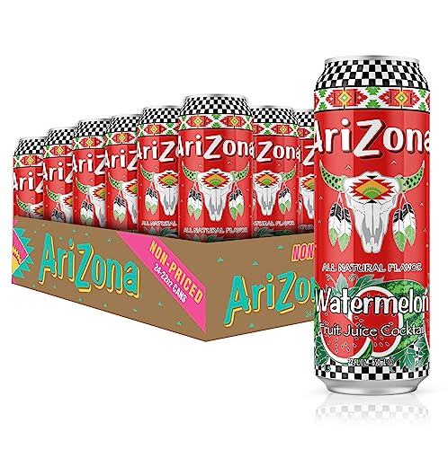 AriZona Watermelon Juice Cocktail - Big Can, 22 Fl Oz (Pack of 24) - Watermelon