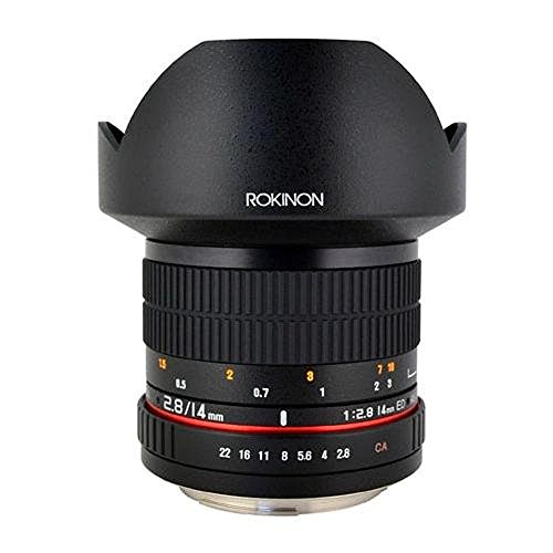 Rokinon FE14M-C 14mm F2.8 Ultra Wide Lens for Canon (Black) - Canon - Standard Packaging